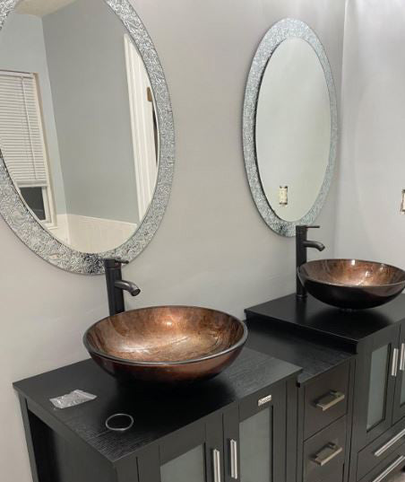 Frameless Crystal Wall Mirror