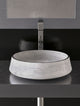 Alumix Exte Luxury Vessel Sink, White and Silver