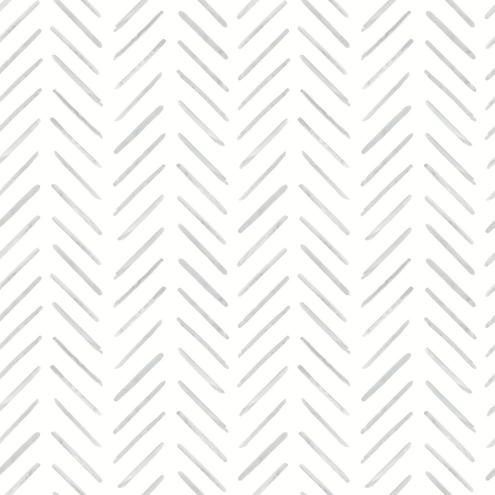 Fog Painted Herringbone Peel & Stick Wallpaper