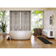 Microfiber Polyester Double Sink Bath Mat Runner - 48"L x 20"W, Black