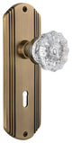 Nostalgic Warehouse Deco Plate with Keyhole Crystal Glass Door Knob