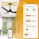 52-inch Modern Black LED Smart Ceiling Fan with Remote