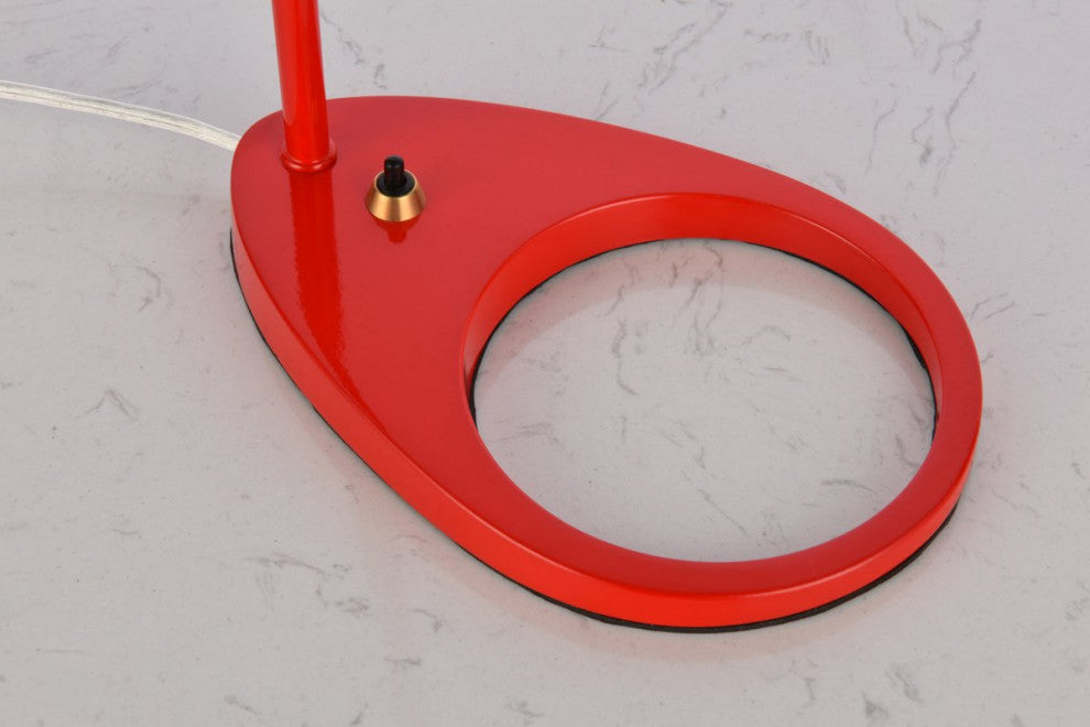 Joshua 1-Light Red Table Lamp