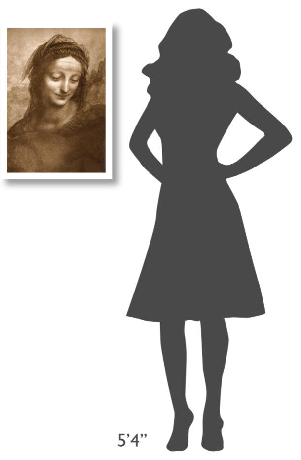 "Portrait of St. Anne" Digital Paper Print by Leonardo Da Vinci, 17"x24"