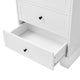 24 in. W x 68 in. H MDF Bathroom Storage Cabinet with Two Doors and Four Drawers, White