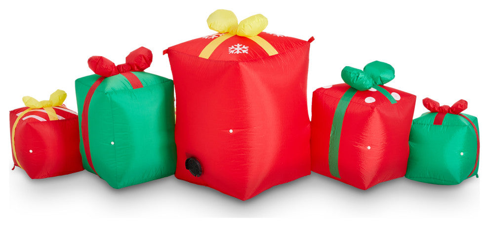 8FT Lighted Inflatable Gift Boxes Decor