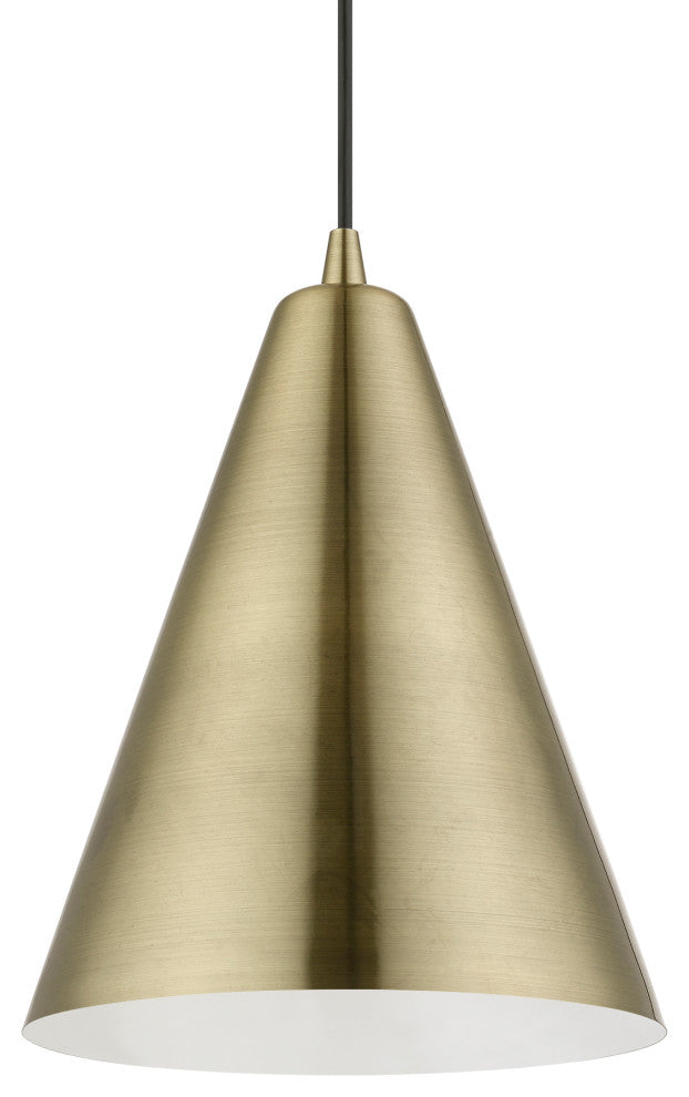 Livex Lighting 1 Light Antique Brass Pendant