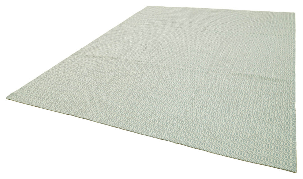Rug N Carpet - Hand-knotted Modern Design 9' 0'' x 12' 0'' Wool Unique Kilim Rug