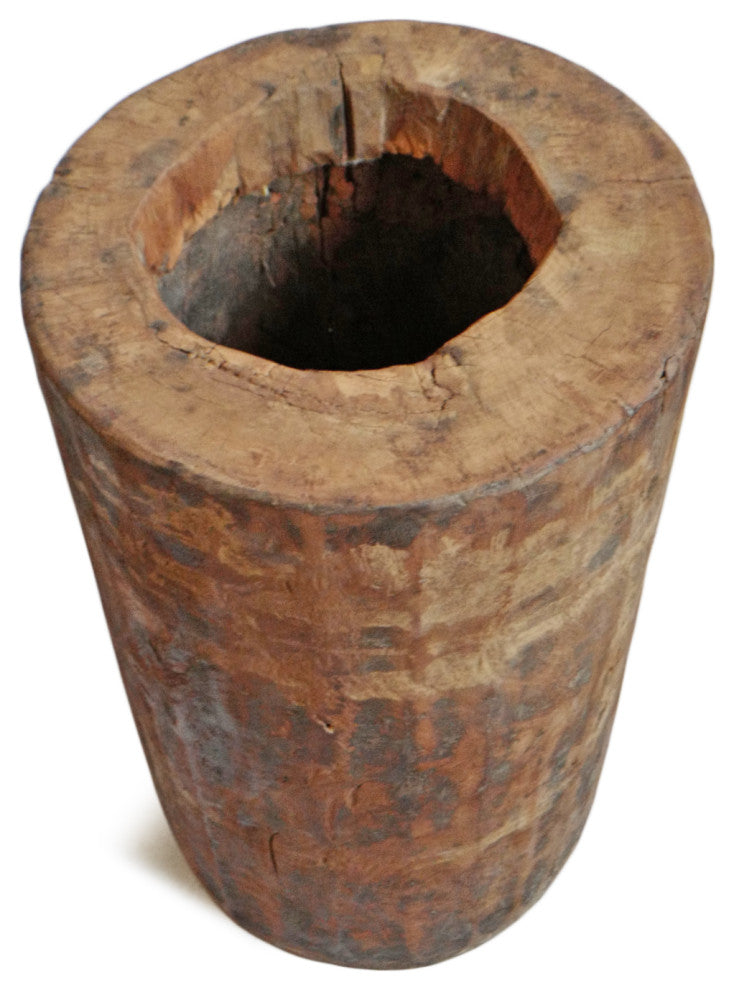 Consigned India Wood Butter Pot