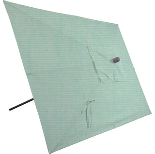 10'x6.5' Rectangular Auto Tilt Market Umbrella, Antique Bronze Frame, Sunbrella