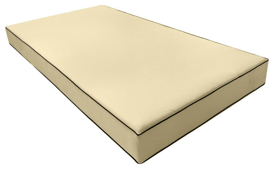 Style6 Queen Contrast Pipe Outdoor Mattress Bolster SlipCover COMPLETE SET AD103