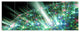 Bright Blue Solar Bubbles Planet, Abstract Canvas Wall Art, 70"x28", 6 Panels