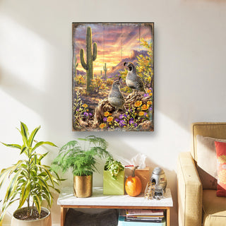Quail Vista Wooden Block, 36 X 24