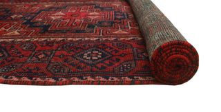 Semi Antique Cheri Red/Charcoal Runner, 3'3x9'6