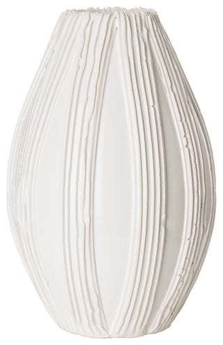 Alpine Olive Vase, White