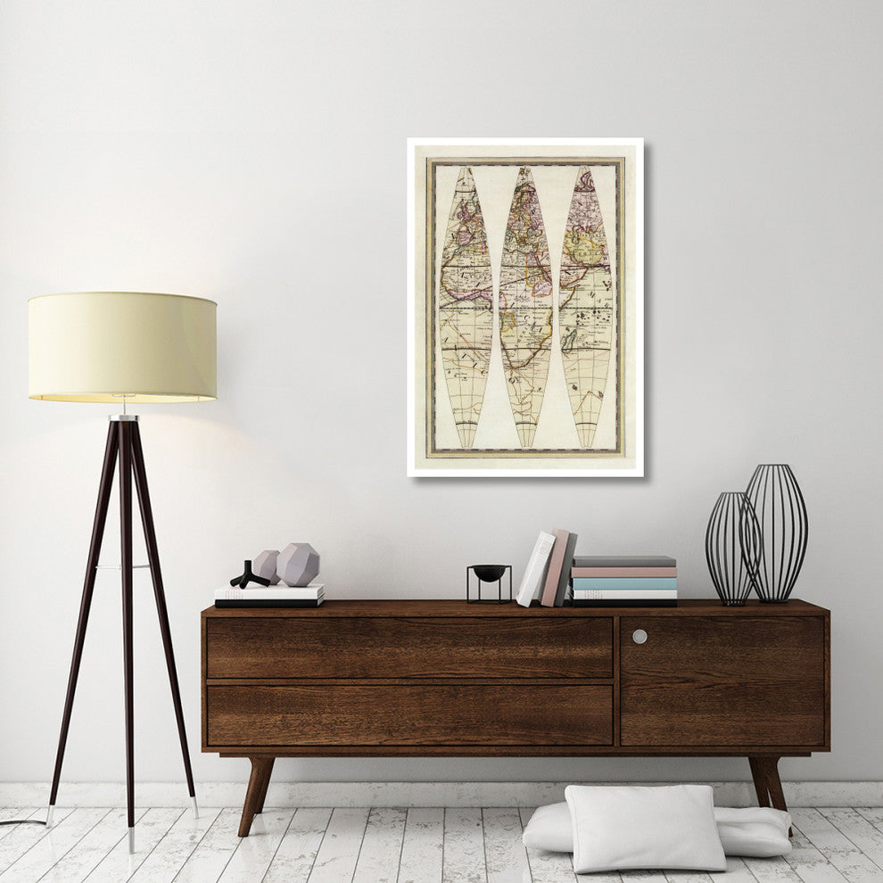 "Globo Terrestre IV, 1792" Print by Giovanni Maria Cassini, 32"x46"