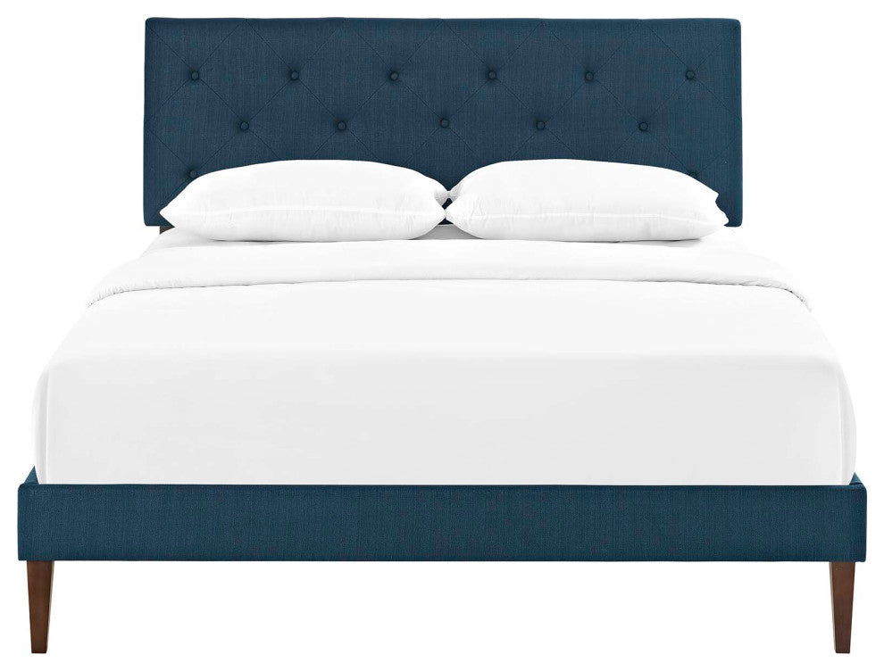 Tarah King Platform Bed with Squared Tapered Legs