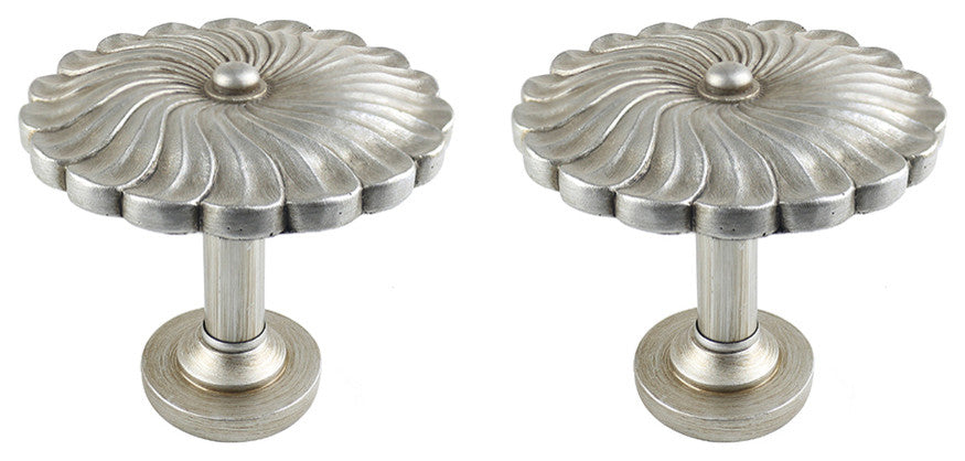 Urbanest Set of 2 Large Sierra Drapery Medallion Holdback, Pewter