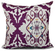 Bombay Medallion, Geometric Print Pillow, Purple, 20"x20"