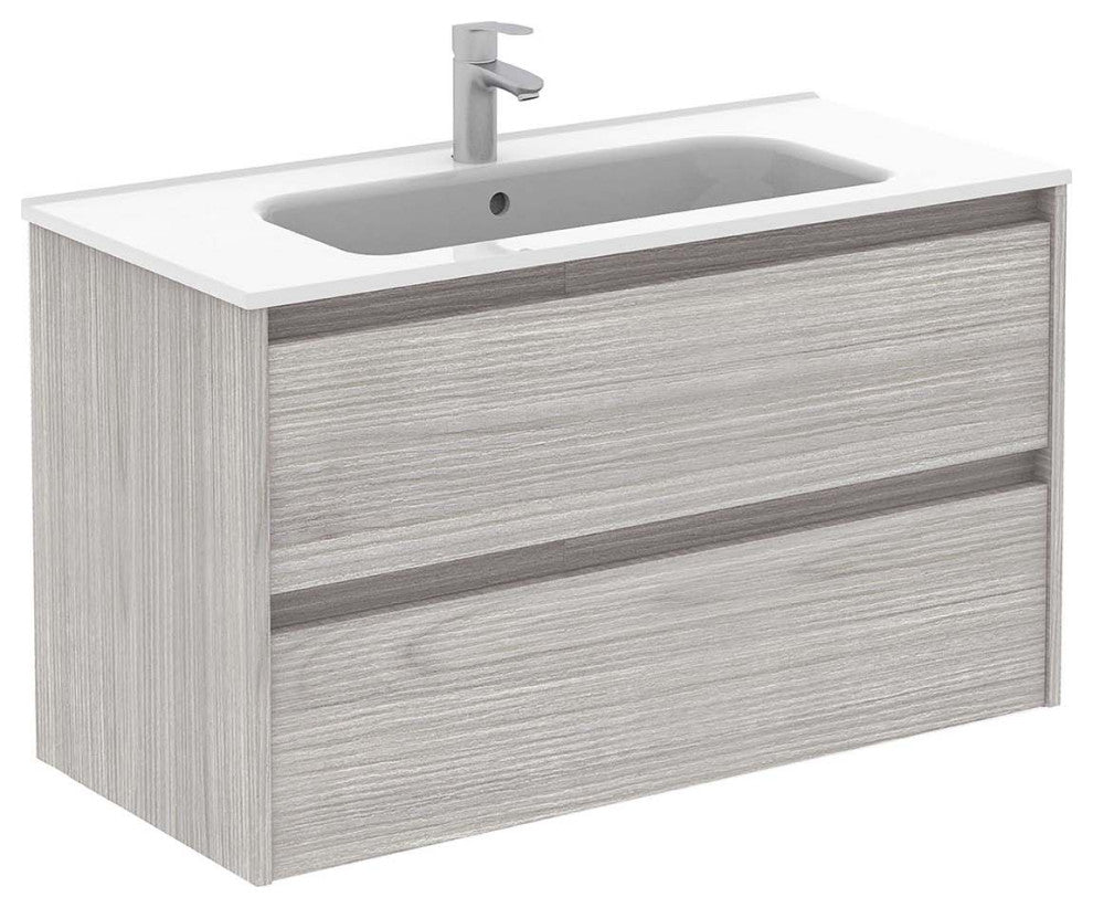 Unit 40" Sansa 2 Drawers, Sandy Grey