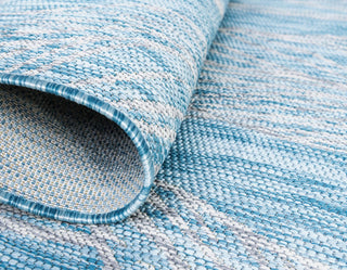 Rug Unique Loom Outdoor Botanical Aqua Blue Rectangular 8' 0 x 11' 4