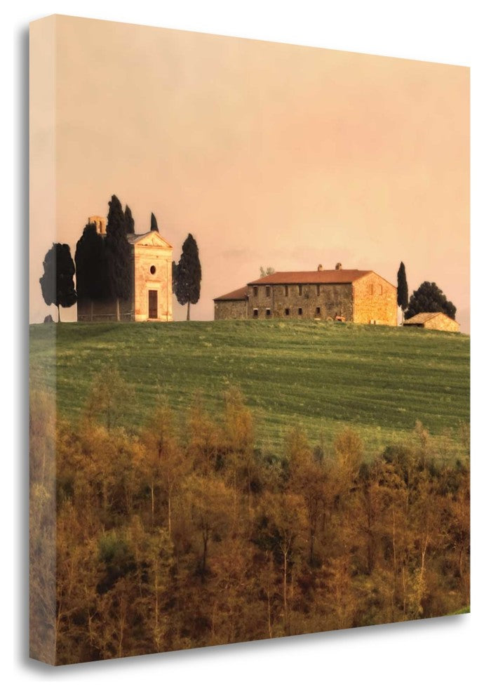 "Evening Light Tuscany" By Elizabeth Carmel, Giclee Print on Gallery Wrap Canvas