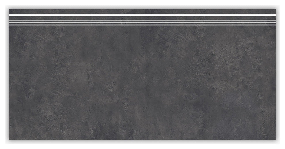Clay Anthracite R11 Matte 24x48 Bullnose Porcelain Paver