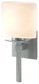 Beacon Hall Ellipse Glass Sconce, Vintage Platinum Finish, Opal Glass