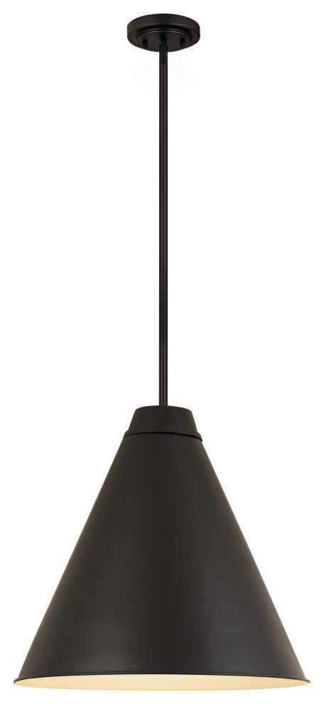 Zlite 6011P24-MB 1-Light Pendant, Matte Black