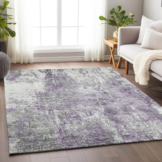 Machine Washable Indoor/Outdoor Chantille ACN1765 Plum 9' x 12' Rug