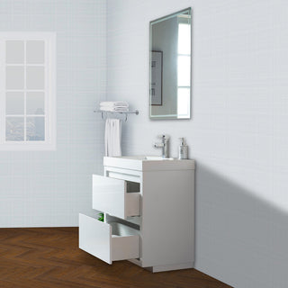 Vanity Art Single-Sink Bathroom Vanity With Resin Top, 30"