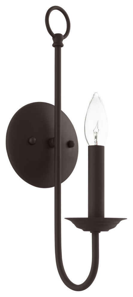 Livex Lighting Estate 1 Light Bronze Single Sconce