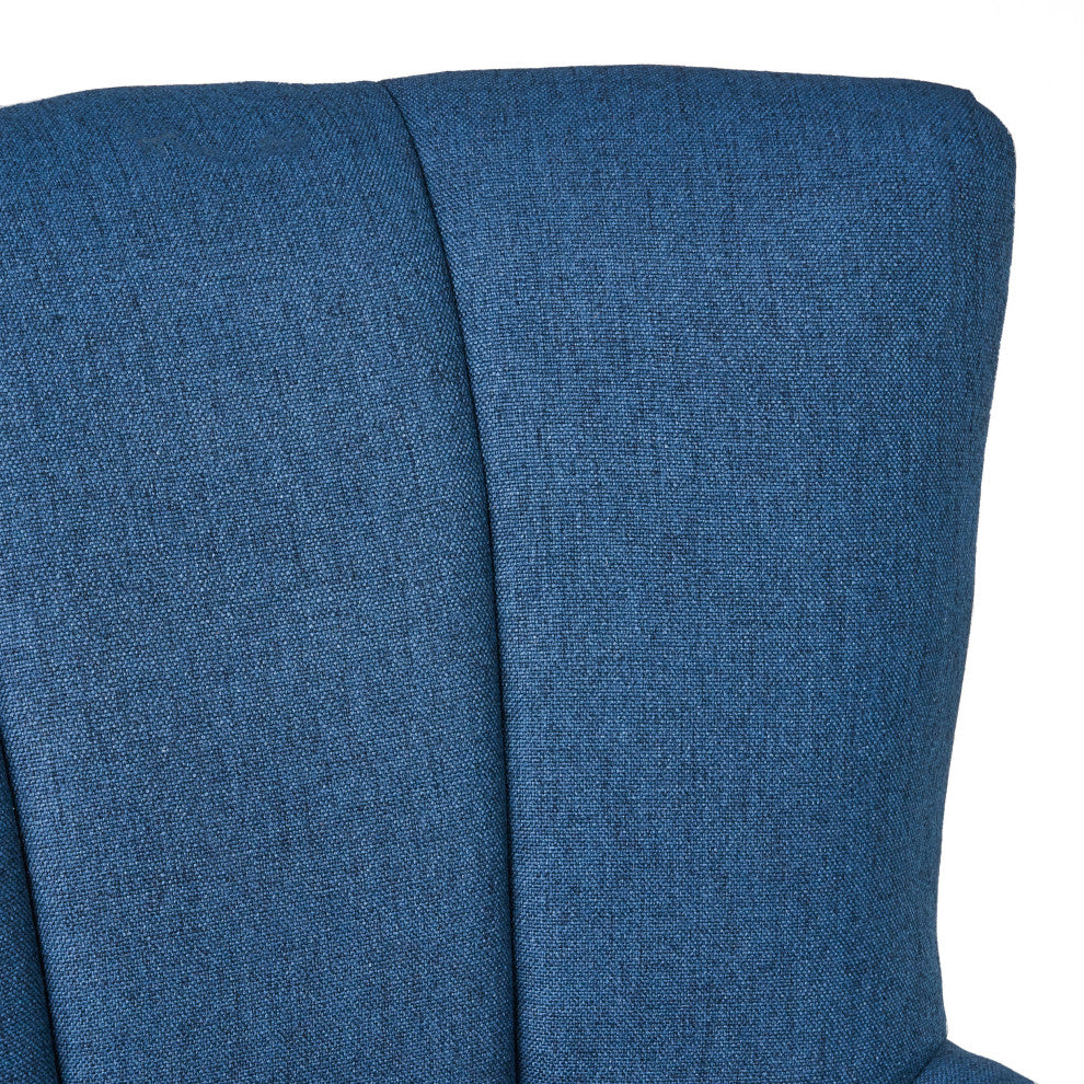 GDF Studio Ezra Classic Fabric Club Chair, Navy Blue