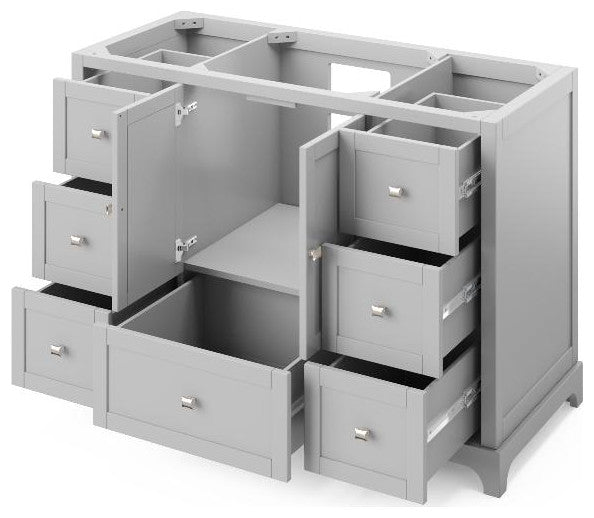 Addington Modern 48" Grey Vanity, Boulder Cultured Marble Vanity Top