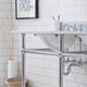 Embassy 60" Wide Double Wash Stand, P-Trap, Countertop With Basin