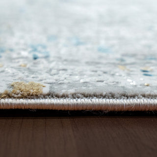 Ruby Gray and Blue Area Rug, 7.10'x10.10'