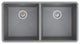 29.75"x18-1/8" Precis Silgranit Equal Double Bowl Sink, Metallic Gray