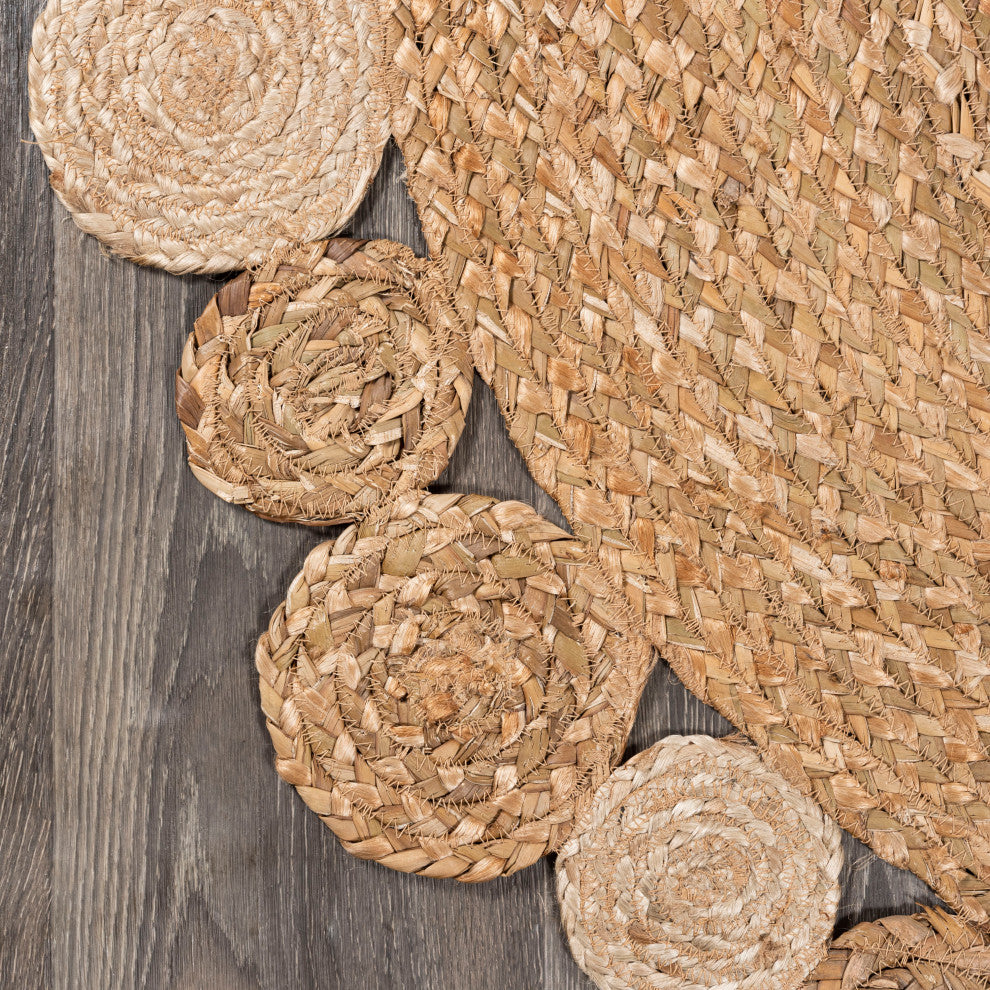 Eden Round Natural Jute Hippie Circle, 3' Round