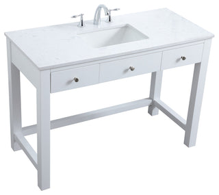 48" ADA Compliant Bathroom Vanity, White