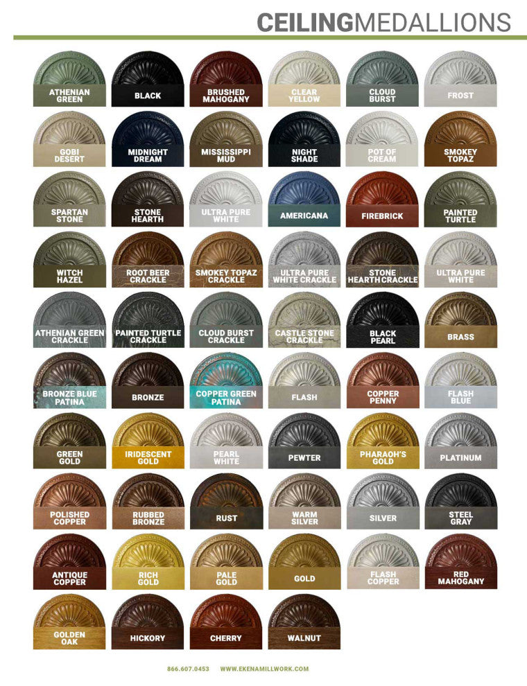 12"OD x 8"ID x 1/2"P Andrea Ceiling Medallion
