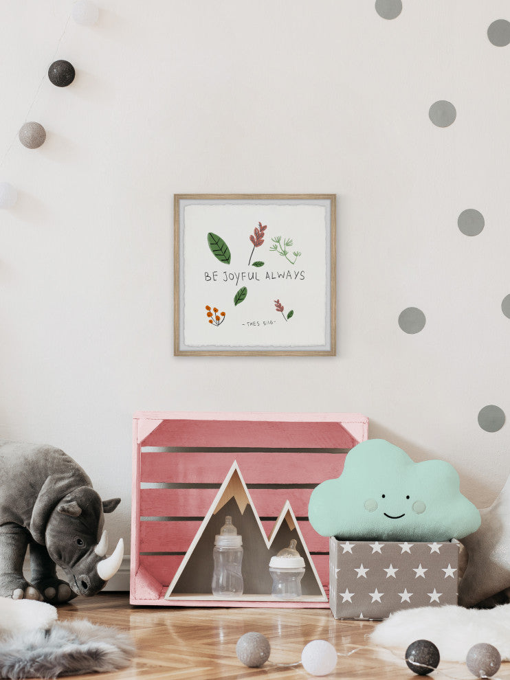 "Be Joyful Always" Framed Painting Print, 24x24