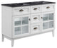 Isle 48" Double Bathroom Vanity Cabinet White Black