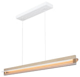 Nubis Linear Pendant, White Washed Oak, White Canopy, Linear Canopy, LED, 3000k