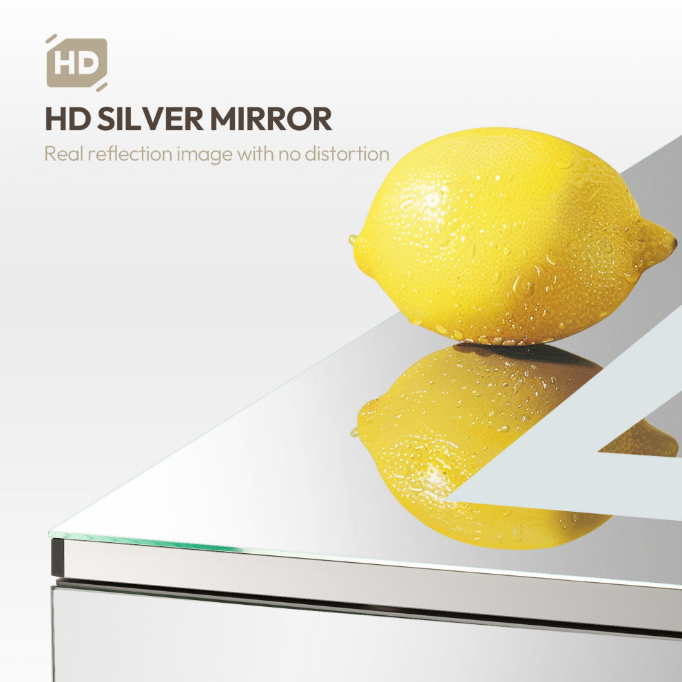 Santona Wall Medicine Cabinet, Frameless LED Mirror, Silver, 20"w X 32"h