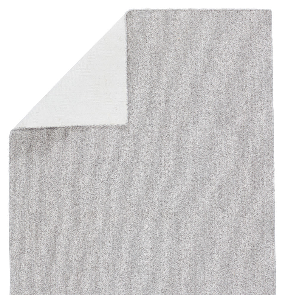 Jaipur Living Maracay Indoor/ Outdoor Solid Area Rug, Light Gray/White, 10'x14'
