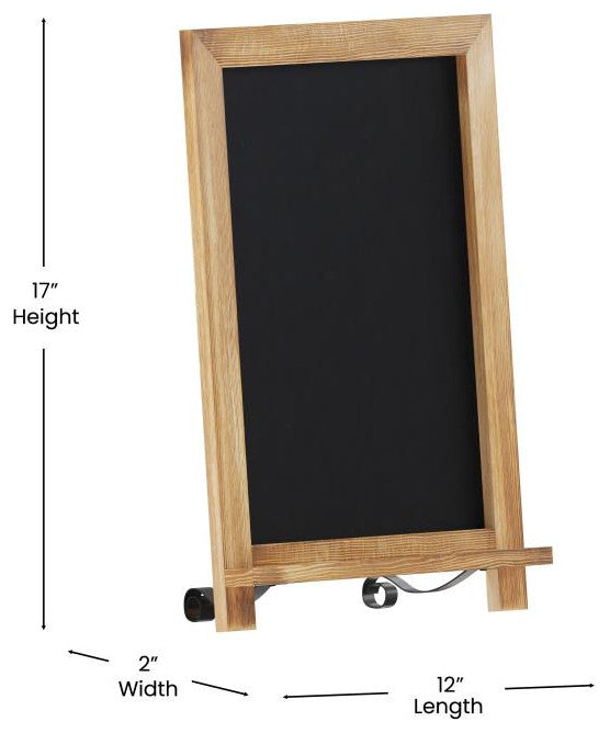 Canterbury Tabletop Magnetic Chalkboards, Set of 10, Torched Brown, 12" X 17"