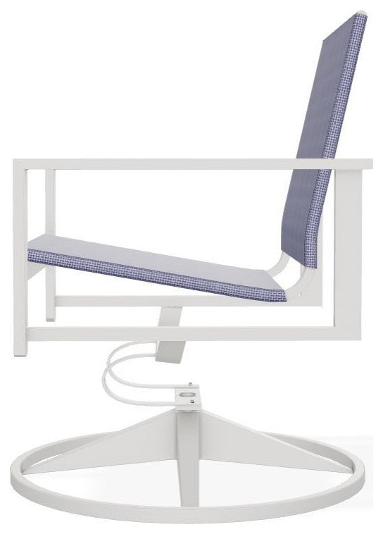 Tribeca Sling Outdoor Swivel Rocker, Breeze/Snow