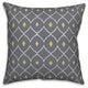 Gray and Yellow Diamond 18x18 Throw Pillow