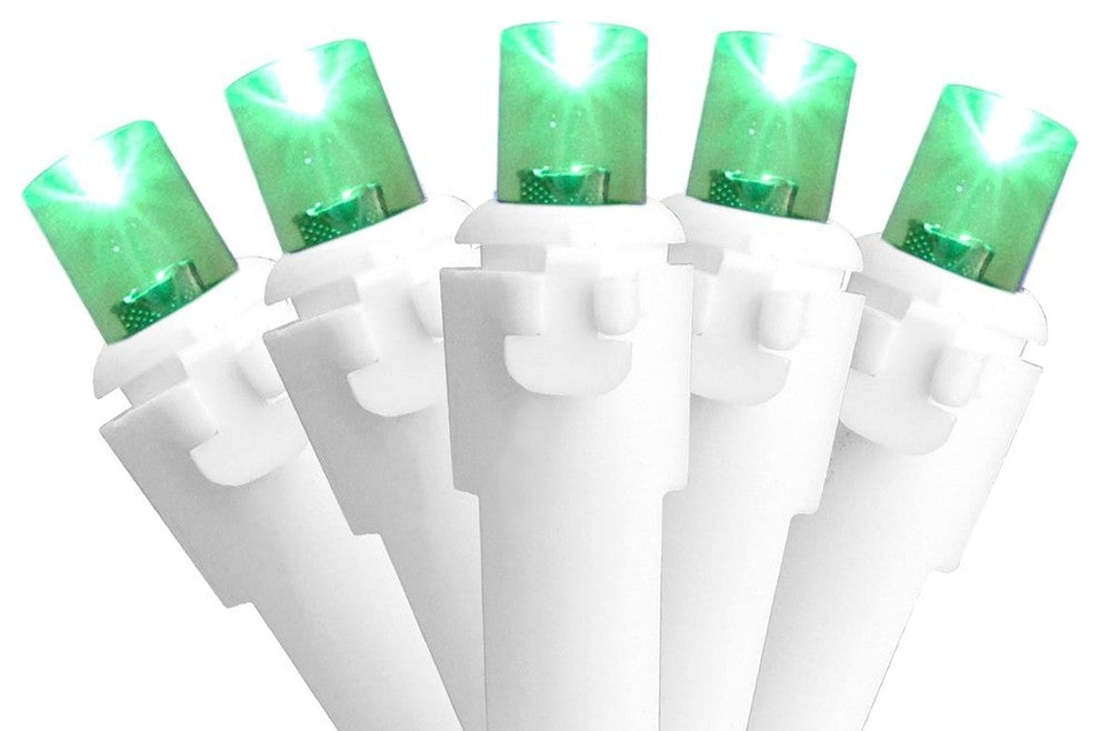 Set of 50 Green LED Wide Angle Christmas Lights