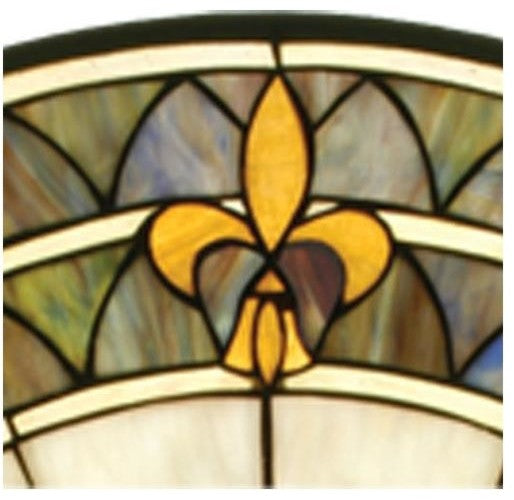 Meyda lighting 82455 30"W X 30"H Fleur-de-lis Stained Glass Window